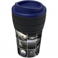 Brite-Americano® 350 ml Isolierbecher mit Schutzring Reifen-Design, Blau