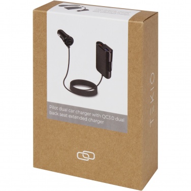 Logotrade Firmengeschenke das Foto: Pilot duales Autoladegerät mit QC 3.0 dualem erweiterten Rücksitzladegerät