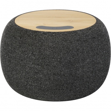 Logotrade Logogeschenke das Foto: Ecofiber Bambus/RPET Bluetooth® Lautsprecher und kabelloses Ladepad