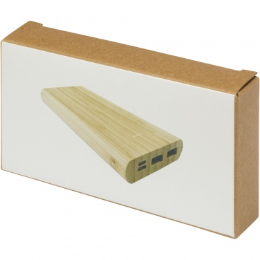 Logotrade Werbeartikel das Foto: Tulda 10.000 mAh Powerbank aus Bambus