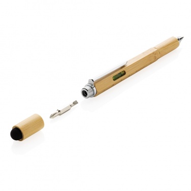Logotrade Geschäftsgeschenke das Foto: 5-in-1 Bambus Tool-Stift