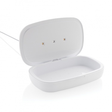 Logotrade Logogeschenke das Foto: UV-C Sterilisations-Box mit 5W Wireless Charger