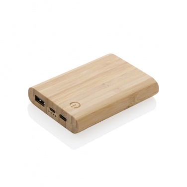 Logotrade Logogeschenke das Foto: 5.000mAh Bambus-Powerbank