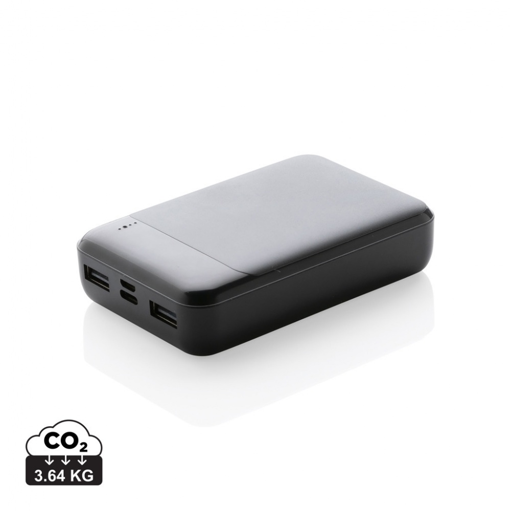 Logotrade Geschäftsgeschenke das Foto: 10.000 mAh Powerbank aus RCS Standard recyceltem Kunststoff