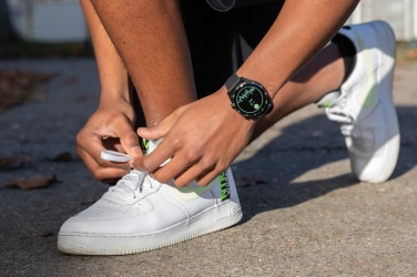 Logotrade Logogeschenke das Foto: Runde Fit Watch aus RCS recyceltem TPU