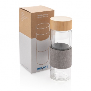 Logotrade werbemittel das Foto: Impact doppelwandige Borosilikatglas-Flasche