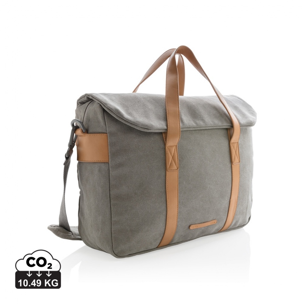 Logotrade Werbeartikel das Foto: Canvas Laptop-Tasche, PVC-frei