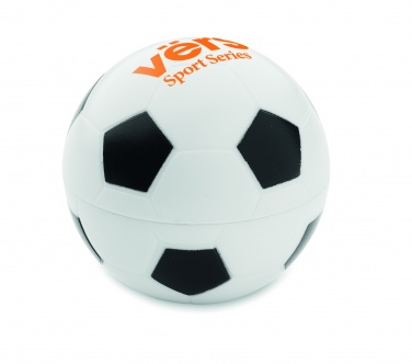 Logotrade Geschäftsgeschenke das Foto: Lippenbalsam Fußball