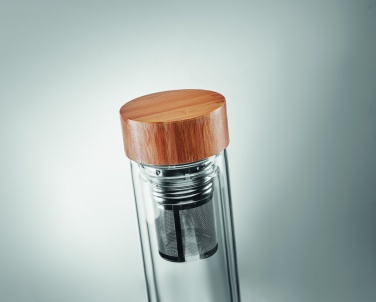 Logotrade Logogeschenke das Foto: Trinkflasche Glas 400ml München
