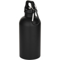 Oregon 400 ml matte RCS-zertifizierte einwandige Trinkflasche aus recyceltem Edelstahl mit Karabinerhaken, Tiefschwarz