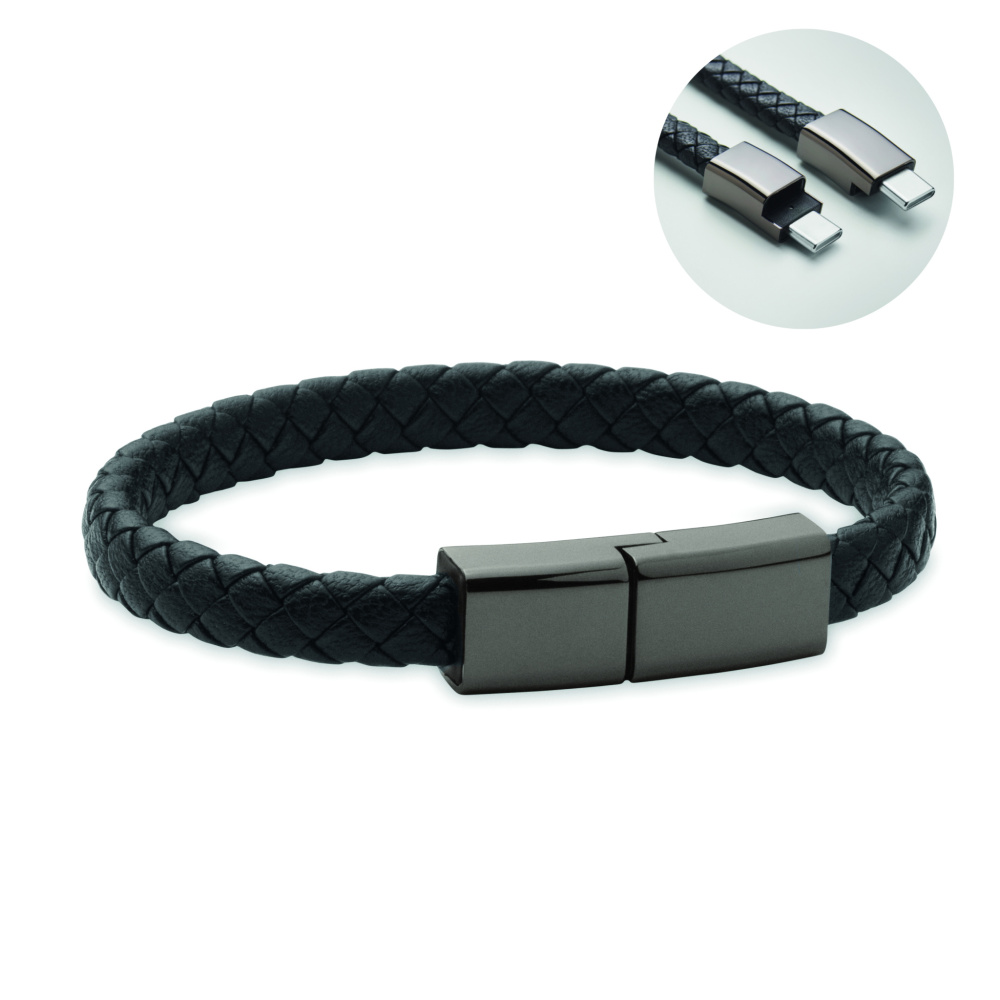 Logotrade Werbeartikel das Foto: 60W Flecht-Armband-Ladekabel