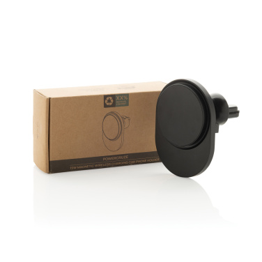 Logotrade Firmengeschenke das Foto: PowerCruze magnetischer 15W Autohalter aus RCS rec. ABS