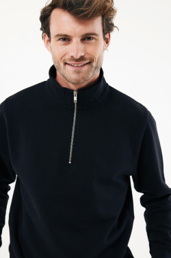 Logotrade Geschäftsgeschenke das Foto: IQONIQ Elgon Quarter-Zip-Sweater aus rec. Baumwolle