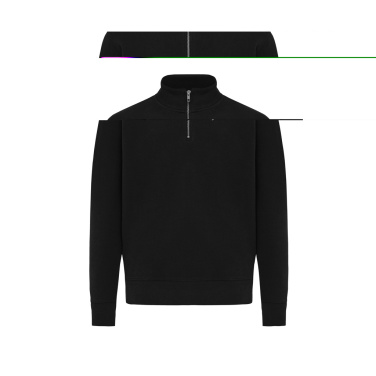 Logotrade Geschäftsgeschenke das Foto: IQONIQ Elgon Quarter-Zip-Sweater aus rec. Baumwolle