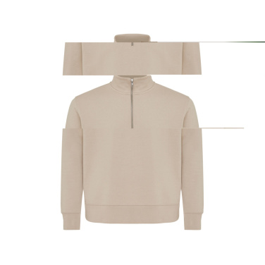 Logotrade Firmengeschenke das Foto: IQONIQ Elgon Quarter-Zip-Sweater aus rec. Baumwolle