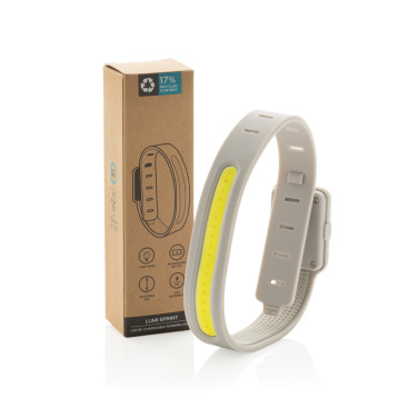 Logotrade Werbegeschenke das Foto: Lumi Sprint wiederaufladbares LED Lauflicht aus RCS rec. ABS
