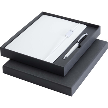 Logotrade Werbegeschenke das Foto: Legato Elegance A5 Hardcover Notizbuch mit Tintenroller Set