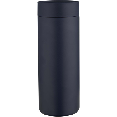 Logotrade Firmengeschenke das Foto: Illuminate 650 ml RCS-zertifizierte doppelwandige Trinkflasche aus recyceltem Edelstahl mit 3-teiligem Deckelset
