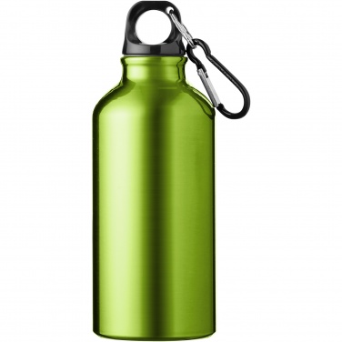 Logotrade promotional product image of: Oregon 400 ml aluminium water bottle with carabiner
