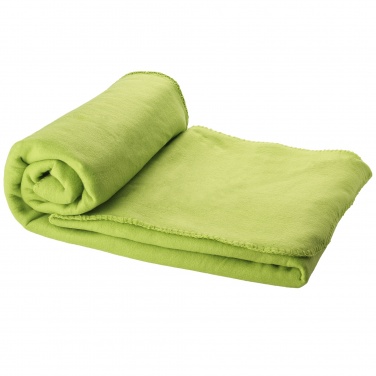 Logotrade promotional item image of: Huggy fleece plaid blanket with carry pouch