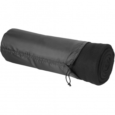 Logotrade promotional giveaway image of: Huggy fleece plaid blanket with carry pouch