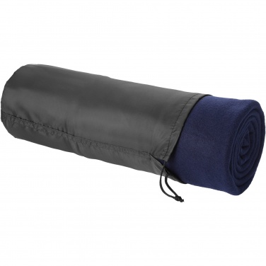 Logo trade promotional gifts picture of: Huggy fleece plaid blanket with carry pouch