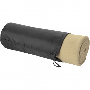 Logotrade promotional giveaway picture of: Huggy fleece plaid blanket with carry pouch