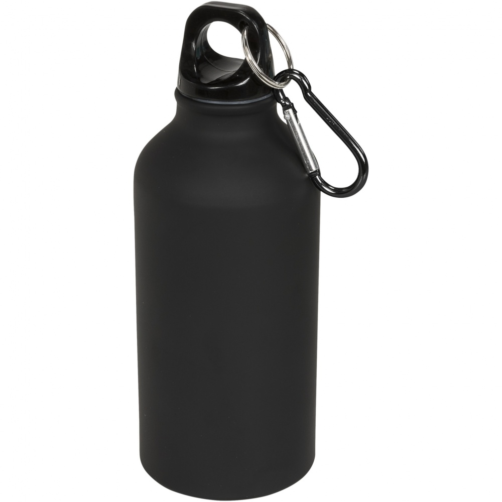 Logo trade corporate gift photo of: Oregon 400 ml matte water bottle with carabiner