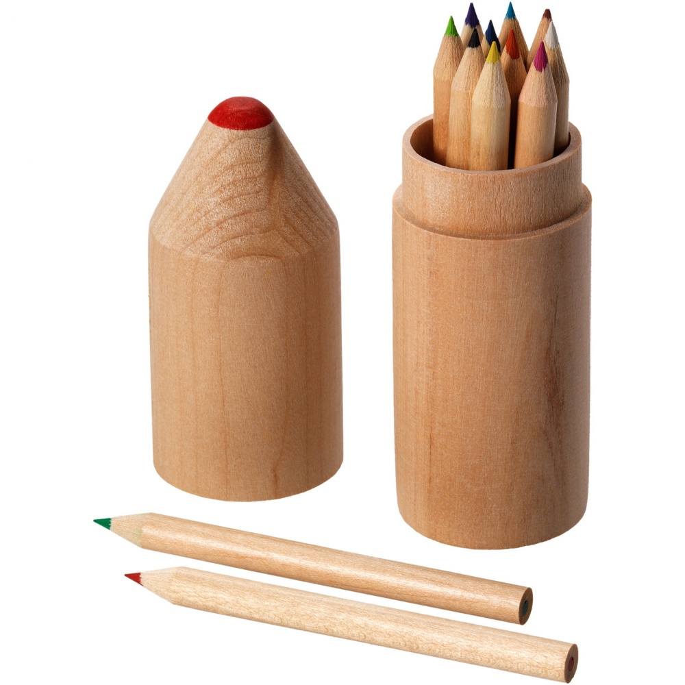 Logo trade promotional item photo of: Bossy 12-piece coloured pencil set