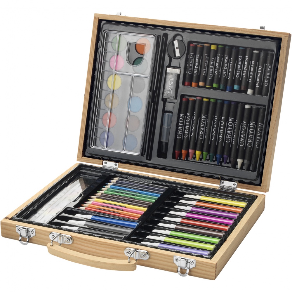 Logo trade promotional items image of: Rainbow 67-piece colouring set