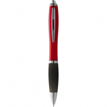 Logo trade promotional merchandise photo of: Nash ballpoint pen coloured barrel and black grip
