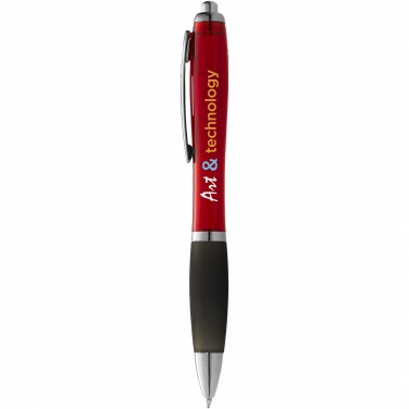 Logotrade corporate gift picture of: Nash ballpoint pen coloured barrel and black grip