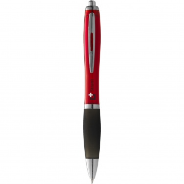 Logo trade corporate gifts image of: Nash ballpoint pen coloured barrel and black grip