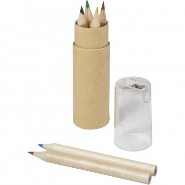 Logo trade promotional giveaway photo of: Kram 6-piece coloured pencil set