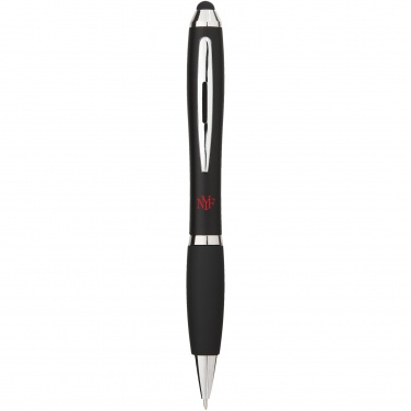 Logotrade advertising product picture of: Nash coloured stylus ballpoint pen with black grip