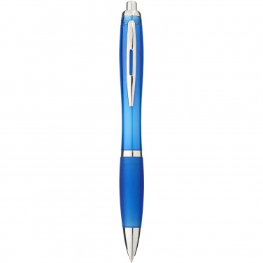 Logo trade promotional giveaways image of: Nash ballpoint pen with coloured barrel and grip