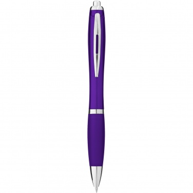 Logo trade corporate gifts image of: Nash ballpoint pen with coloured barrel and grip