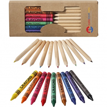 Logotrade advertising product image of: Lucky 19-piece coloured pencil and crayon set