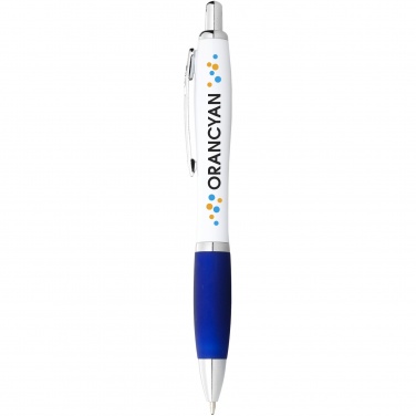 Logotrade business gifts photo of: Nash ballpoint pen white barrel and coloured grip