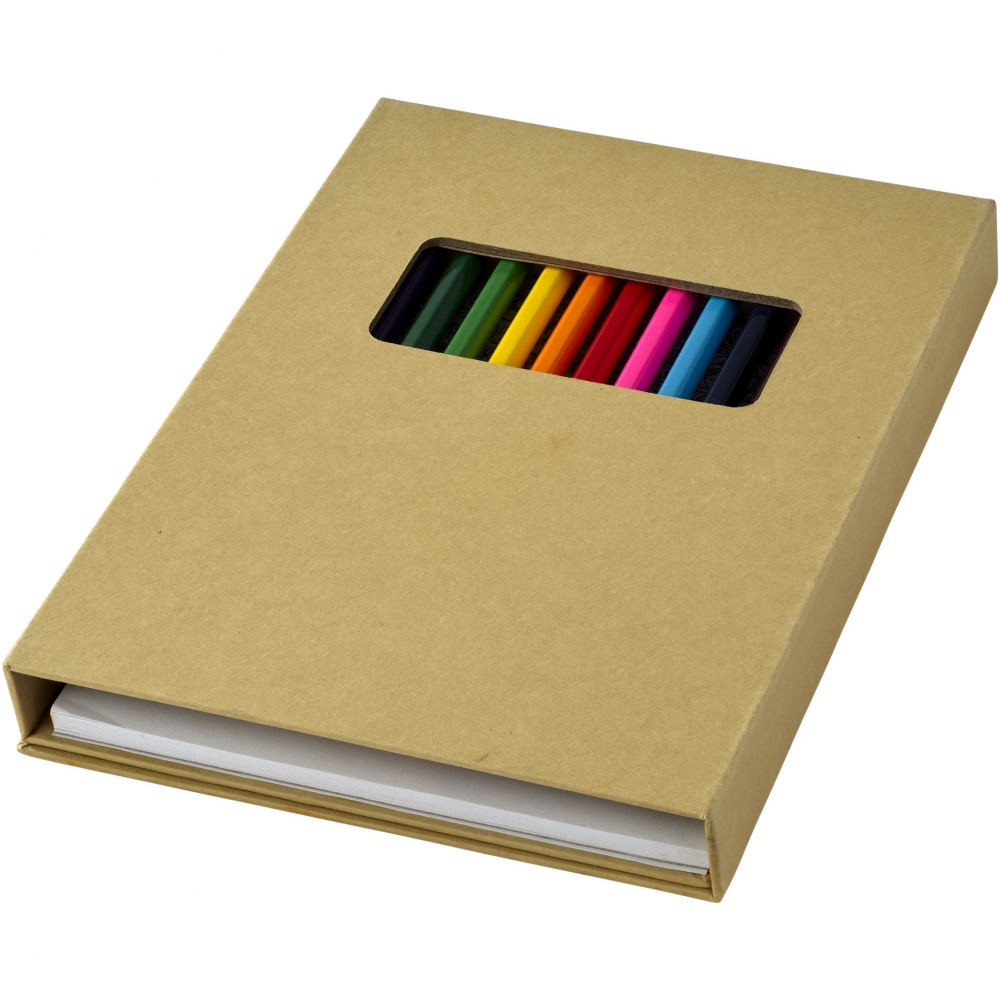 Logo trade promotional products picture of: Pablo colouring set with drawing paper
