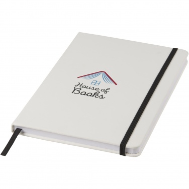 Logotrade business gifts photo of: Spectrum A5 white notebook with coloured strap