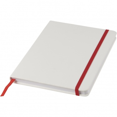 Logotrade corporate gift picture of: Spectrum A5 white notebook with coloured strap