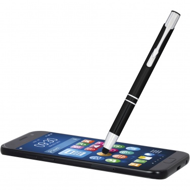 Logo trade promotional items picture of: Moneta anodized aluminium click stylus ballpoint pen