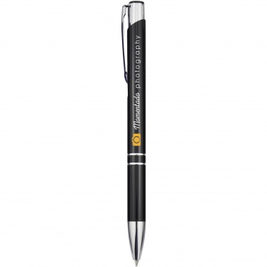 Logo trade promotional gifts picture of: Moneta aluminium click ballpoint pen (black ink)