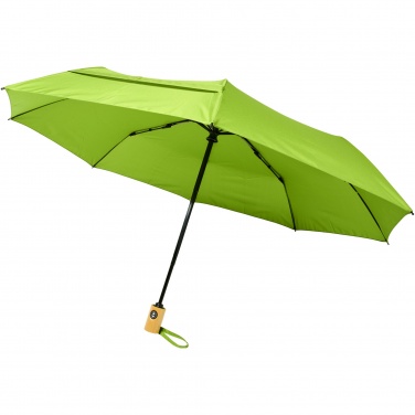 Logo trade business gifts image of: Bo 21" foldable auto open/close recycled PET umbrella