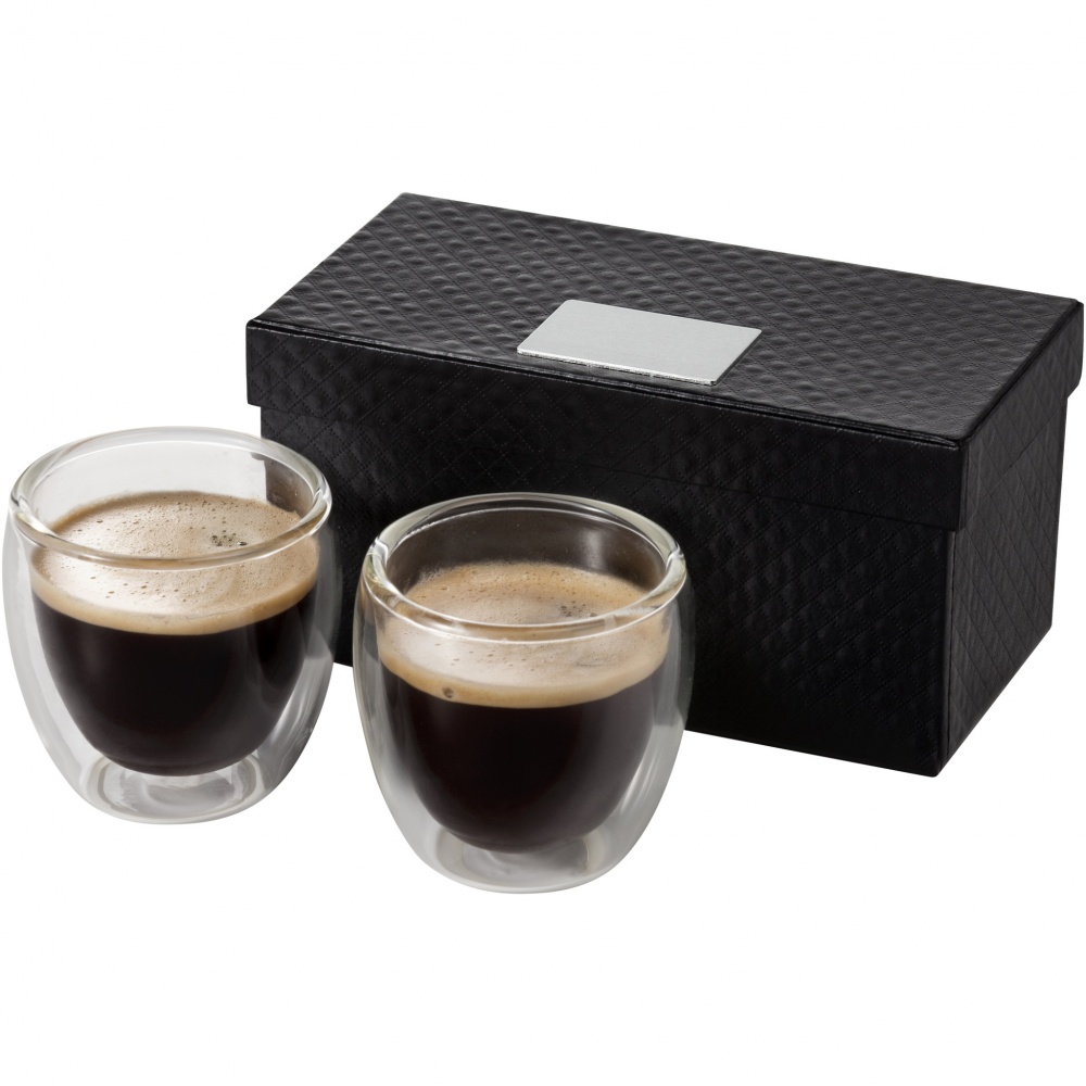Logotrade promotional product image of: Boda 2-piece glass espresso cup set