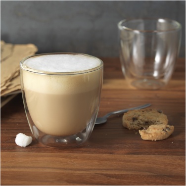 Logotrade promotional item image of: Boda 2-piece glass coffee cup set
