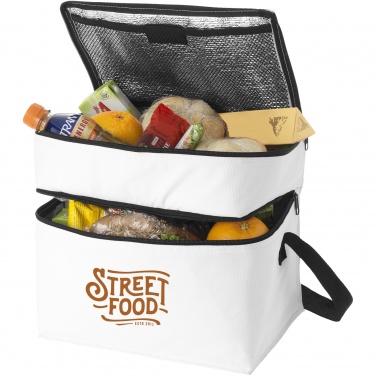 Logo trade promotional product photo of: Oslo 2-zippered compartments cooler bag 13L