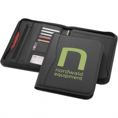 Logo trade business gifts image of: Ebony A4 zippered portfolio