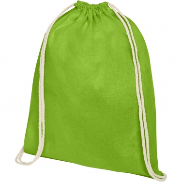 Logotrade promotional item picture of: Oregon 100 g/m² cotton drawstring bag 5L